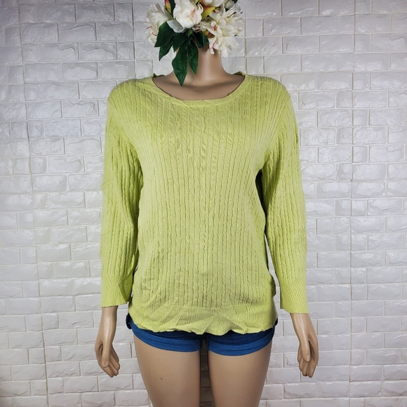 merona xl apple green knit sweater ( 5 for $20 ) - Picture 2 of 8